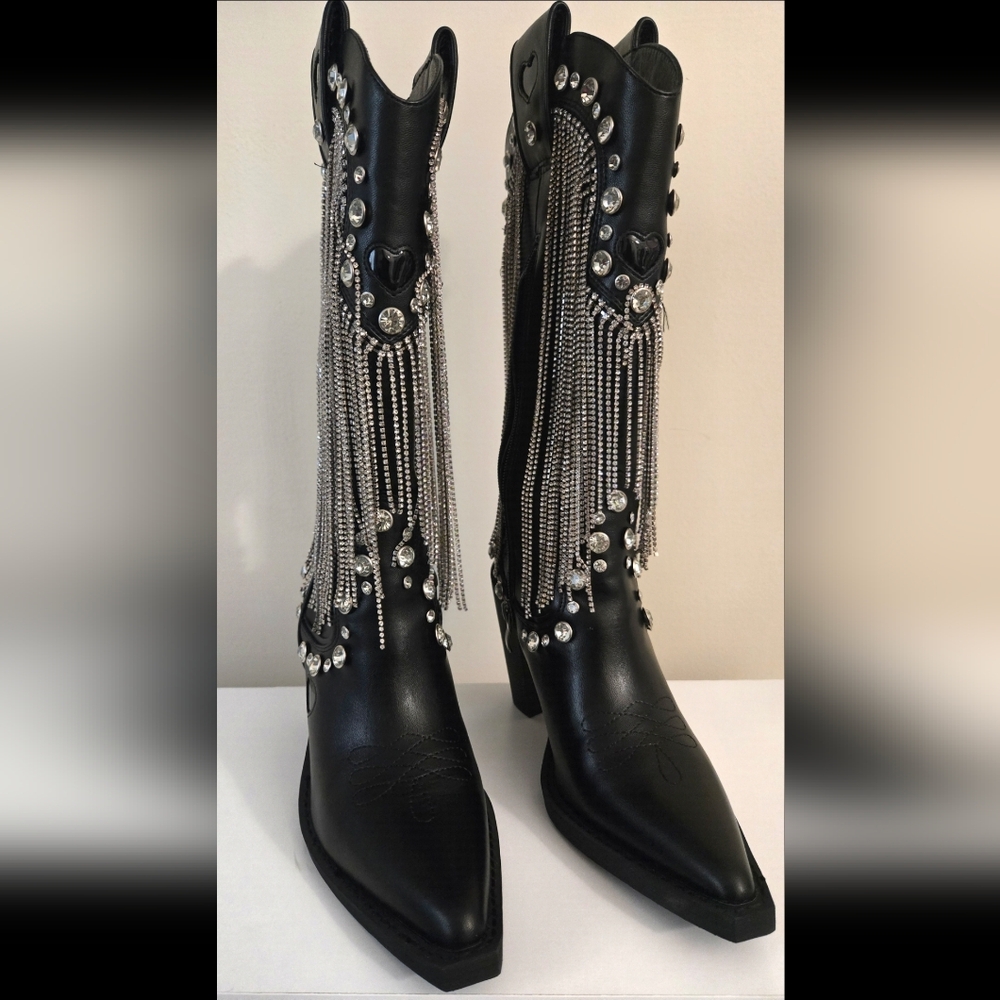 Sugar Thrillz Fringe Cowboy Boots
